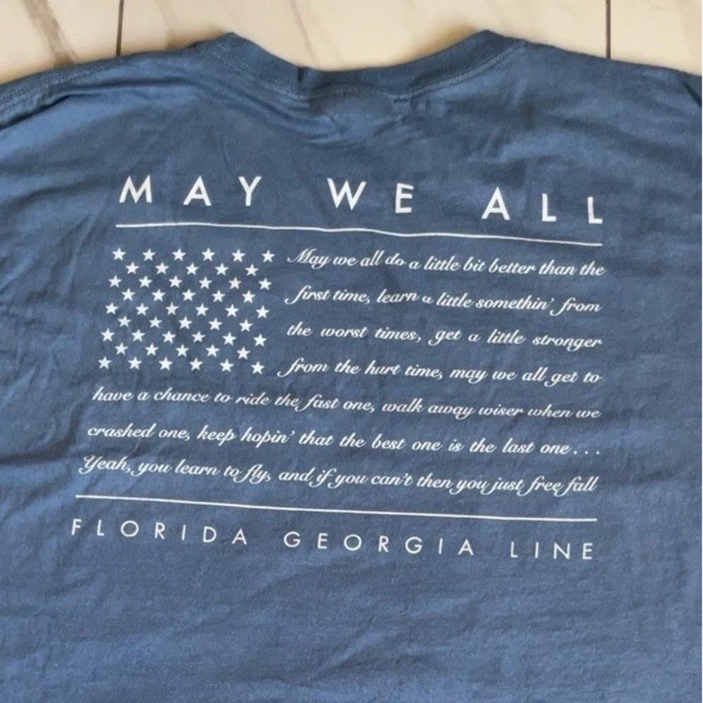 Florida Georgia Line May We All T Shirt Men's XL Blue Country Music Graphic Tee